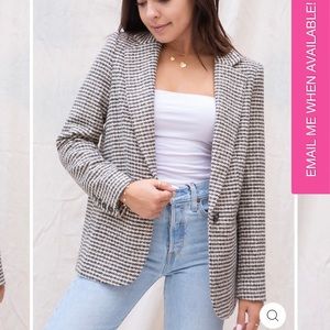 NWT Astr Harlow Plaid Blazer SMALL $100 OBO